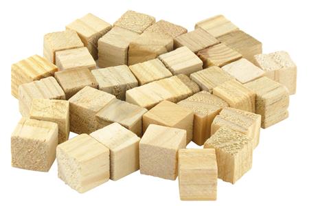 36 cubes bois 1,5 cm