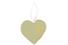  Grand cœur, finition polymère blanc 16 cm, avec ruban 