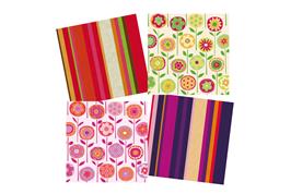 Set de 12 serviettes "Fleurs Psychées"