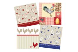 Set de 12 serviettes "Ma Campagne"