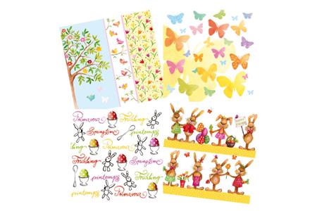 Set de 12 serviettes "Paques 3"