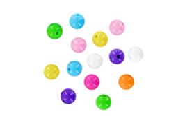 Perles acryliques 8 mm 8 couleurs - 60 grs