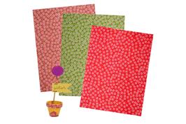 3 coupons tissus autocollants 15x20 cm - Fleurs