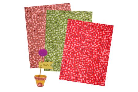 3 coupons tissus autocollants 15x20 cm - Fleurs