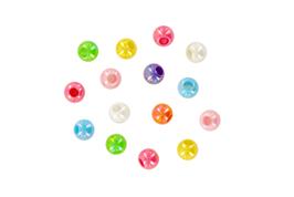 Perles acryliques nacrées 6 mm 8 couleurs - 40 grs
