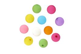 Perles acryliques mates 10 mm 8 couleurs - 50 grs