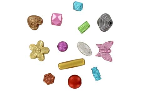 Perles acryliques métallisées 8 couleurs - 40 grs