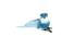 2 oiseaux sur pinces, plumes naturelles, 5x2,5 cm 