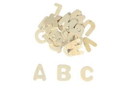 26 lettres alphabet en bois brut 