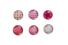 6 aimants acryliques  diam. 1.8 cm