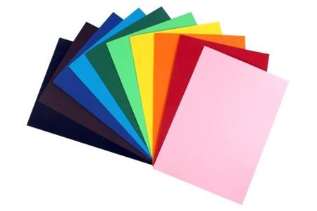 20 feuilles papier couleur A5 220 grs - 10 couleurs