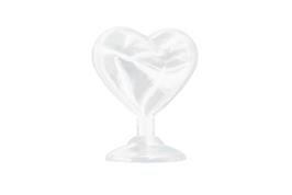 Coeur "cristal" sur pied hauteur 7 cm, coeur 6x5x3 cm