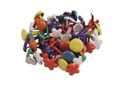 Attaches parisiennes  5 mm 50 pcs, rond-fleur-coeur