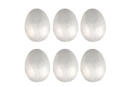 6 oeufs polystyrène 4,5x6,5 cm