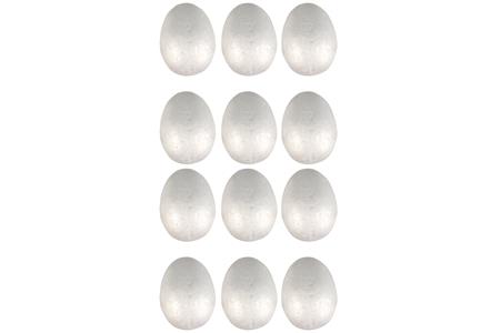 12 oeufs polystyrène 3,2x4,5 cm