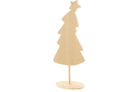 Sapin bois brut sur socle 20x10 cm, épaisseur 5 mm