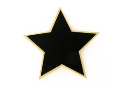 Ardoise à poser forme étoile liseré Or 15 cm