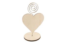 Marque place cœur spirale métallique haut. 12 cm