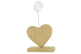Marque place coeur en bois, 7x8 cm, épaisseur 10 mm, bois noble décou