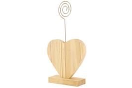 Marque place cœur en bois, 7x8 cm, épaisseur 10 mm