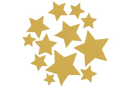 12 étoiles "or" tailles assorties 1,5 - 2,5 - 3,5 cm