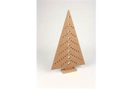 Sapin sur socle en médium découpe intérieure petite perforation - 33 x 20 x 4 cm