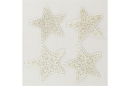 4 étoiles en crochet 8 cm