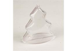 Sapin plastique transparent - 7 x 3,5 x 2,5 cm