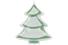 Sapin plastique transparent 9 x 10,5 cm