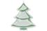 Sapin plastique transparent 9 x 10,5 cm