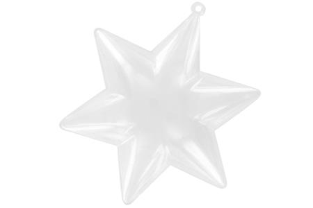 Etoile plastique transparent 10 cm