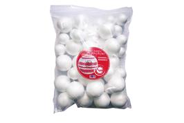 Lot 40 boules styro : 20 boules 70 mm, 20 boules 50 mm