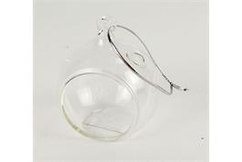 Boule en verre fin ouverte à suspendre - diam. 6 cm - diam. ouverture 4,5 cm