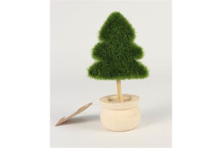 Mini topiaire synthétique forme sapin en pot 13,5 x 5 x 3,5 cm