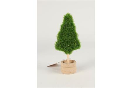 Mini topiaire synthétique forme sapin en pot 15,5 x 8 x 5,5 cm