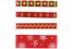 4 rubans "Noël rouge", 90 cm chacun, largeurs 3 x 9 mm, 1 x 22 mm