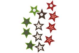 12 étoiles feutrine avec adhésif au dos, 3 cm