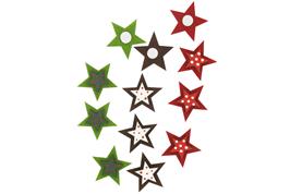 12 étoiles feutrine avec adhésif au dos, 3 cm