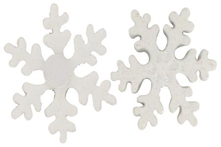 8 stickers résine blanche autocollants flocons 3,5 cm