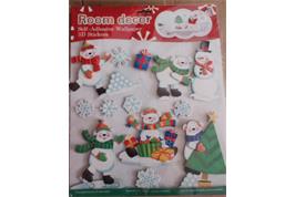 Décors de Noël 3D en carton adhésif - tailles et couleurs assorties - dim. 2 à 10 cm