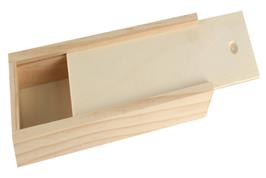 Plumier en bois convercle coulissant - 20x6x3.5 cm