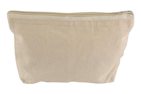 Pochette en coton naturel fermeture zippée 19x13.5 cm