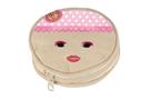 Pochette en coton naturel pour téléphone 13x8 cm et porte monnaie en coton naturel avec fermeture zippée 2x8 cm