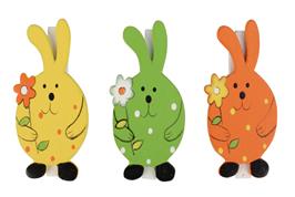 6 pinces à linge lapin coloris assortis dim. 4.5 x 3.5 cm