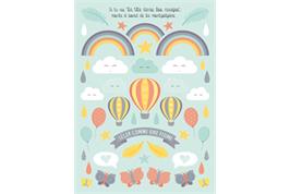 Gommettes la tête dans les nuages - 102 pièces 