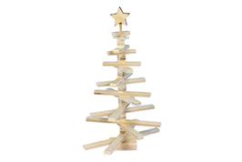 Sapin en lattes de bois mobiles 52x33x5 cm