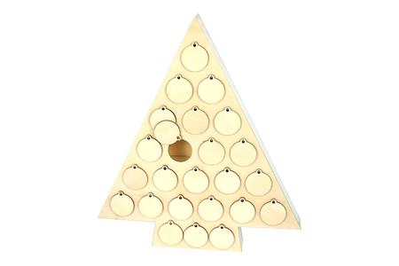 Calendrier de l'avent sapin 45.5x40x5 cm - 24 cases 4.5 cm