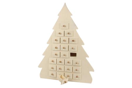 Calendrier de l'avent sapin 50x38x6.5 cm