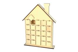 Calendrier de l'avent maison 43x34x6.5 cm - 24 cases 4.5 cm