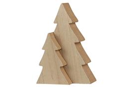 Sapin en bois partie amovible 14.5x10.5x2.5 cm